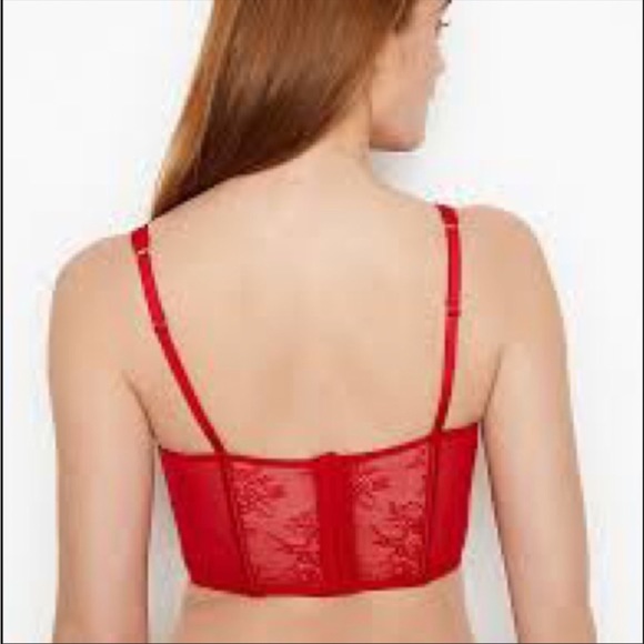 Victoria’s secret Black unlined see through lace mesh lingerie bra bustier top - Picture 7 of 7